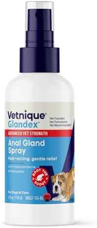 Vetnique Glandex Medicated Dog Butt Wipes or Spray for Dog Scooti...