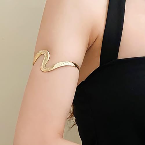 Aonklot Gold Arm Cuff Jewelry Upper Arm Cuff for Women - Halloween Costumes4