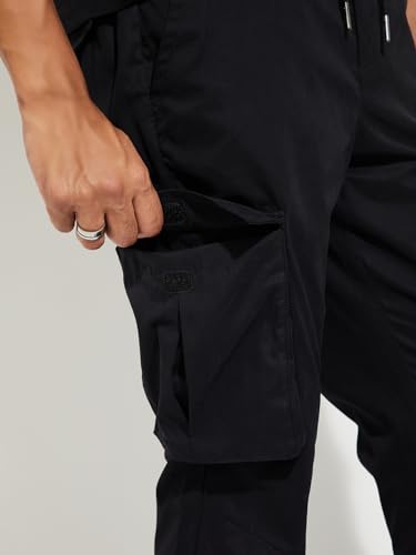 Image of Max Men Mid Rise URB N Solid Cargo Joggers
