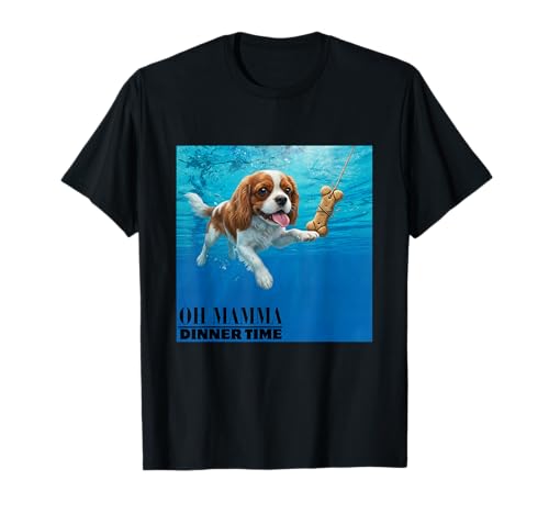 Funny Cavalier King Charles Spaniel Nadando Bajo el Agua Camiseta