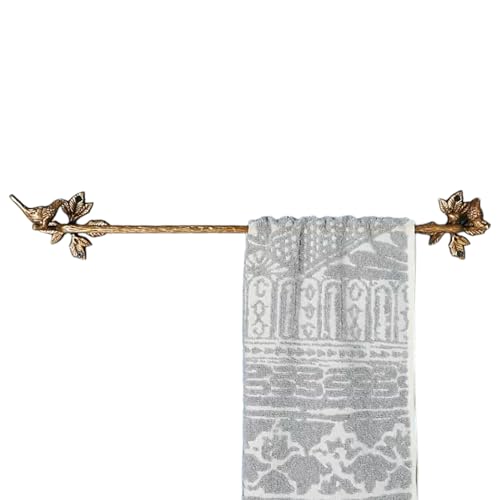 Stylentdecor BIRD-TOW-ROD-BRASS-ANTIQUE Stylent Decor Solid Brass Bird Antique Towel Rod Bathroom Accessories Retro Hardware Bird Towel Bar Wall Mounted Towel Holder Vintage  thumb #1