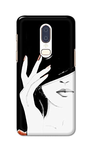 Image of PRINTFIDAA Photo of Beautiful Girl Hard Back Cover for OnePlus 6 Back Cover -(P6) KAT1005