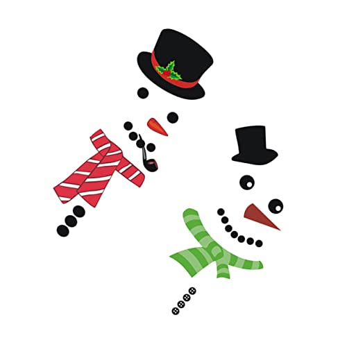 Muñeco de PVC extraíble STOBAZA pack de 4 pegatinas de Navidad lavables 6