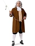 Spooktacular Creations Halloween Founding Father Costume, Brown Men Colonial Costume, Hamilton Outfit for Halloween Dress Up Cosplay Party, Role Play Party (Medium)