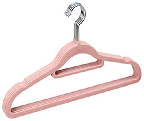Red Dot Gift100-Pack Rose-Pink Non-Slip Velvet Hangers 42cm With 360 Degree Rotatable Hook - Durable & Slim - Non Slip Hangers for Coat Hangers - Pant Hangers… (Rose/Blush Pink, 100 pack)