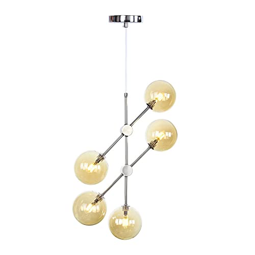 Lustre chic chromé orientable haute finition avec ampoule G4