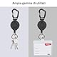 SchlüSselanhäNger Ausziehbar StrapazierfäHiger Einziehbarer SchlüSselbund - 3 StüCk Selbsteinziehbarer Ausweishalter 31 Zoll Stahlschnur Einziehbare Heavy Duty Bergsteigen Retractable Keychain