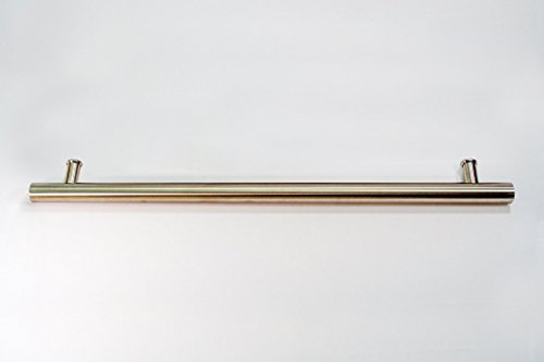 12 Inch Round Shape Stainless Steel Modern Contemporary Entry Door Handle Towel Bar Ladder Pull Shower Glass Sliding Barn Door Entrance Interior Exterior Door Pull Push Brush Nickel Satin Finish #TOP6