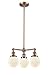 Innovations 207-AC-G201-6-LED 3 Light Vintage Dimmable LED Chandelier, Antique Copper