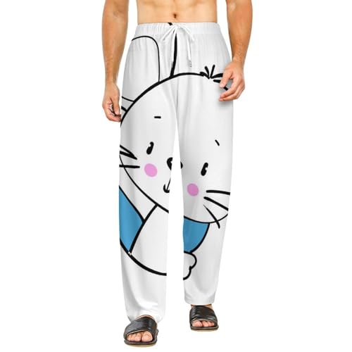 Bas de pyjama femme long Souris Blanche en taille S avec poches latérales