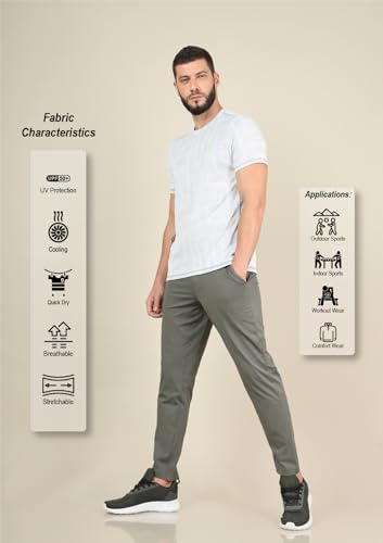 Image of TECHNOSPORT Men's Slim Fit Mid Rise Active Track Pant - (MPOR85-P) Pack of 1