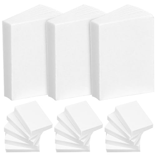VOSAREA 50pcs Miniature White Book Dollhouse Book Models 1:12 Scale Mini Book Tiny Blank Notebook Toy Mini House Opening Books Ornament for Dollhouse Bookshelf Decoration