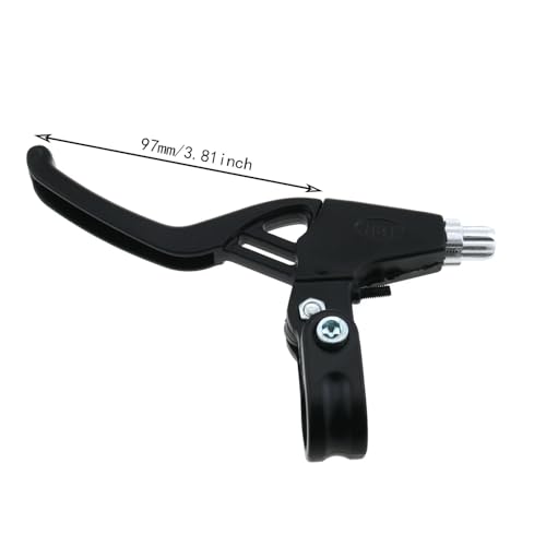 Maxmoral 1Pair Extended Bicycle Brake Lever Handle Universal Aluminum Alloy Cycling Equipment Accessories Folding Road Mountain Bike Brake Handle for 2.2CM Diameter Handlebar Black