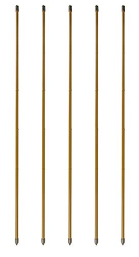 Preisvergleich Produktbild Windhager Stahl-Pflanzstab Bambusoptik-SET, Stahl-Rankstab, Pflanzenstütze, Rankhilfe, Pflanzstäbe, Tomatenstäbe, Braun, 5 Stück, 180 cm, 89139
