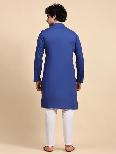Image of SKAVIJ Men's Casual Kurta Pajama Set Regular Fit Traditional Dress Yoga Outfit