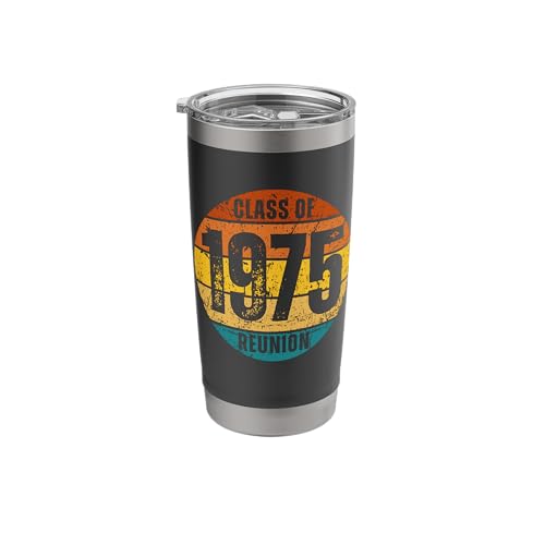 Retro Class of 1975 Reunion 75 Alumni Classmates High School Stainless Steel Insulated Tumbler