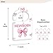 JMOST Pink Bows Baby Closet Dividers for Nursery Closet Organizer, Newborn to 24 Months Size Clothes, Hangers with Size Dividers, Double Sided