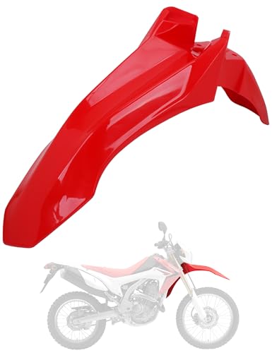 JFG バイク用 フロントフェンダー CRF250L CRF250LA フロント フェンダー マッドガード 泥除け 泥ガード 外装 カウル プラスチック製 レッド