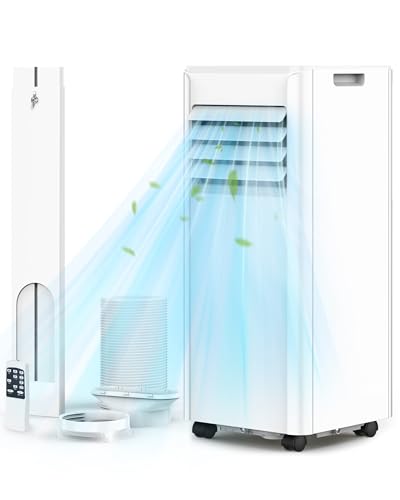 Mobile Klimaanlage 9000 BTU (2 6 kW) | 4-in-1 Klimagerät mit Abluftschlauch zum Kühlen Entfeuchten Ventilieren & Schlafen | für Räume bis 28 m | Energieeffizienzklasse A