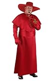 Fun Costumes Adult's Plus Size Premium Inquisitor Costume, Robe, Cape & Hat - 2X, Red