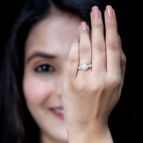 Certified Lab Grown Diamond 8 mm Round Engagement Ring, Ef-Vs Quality, 2 Carat Diamond Ring - Ready To Gift4