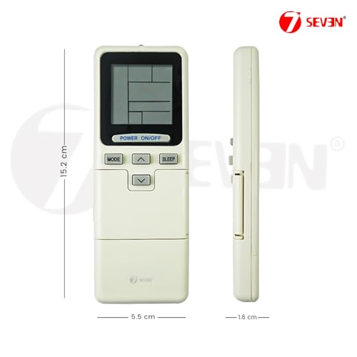 Image of 7SEVEN Compatible Voltas Ac Remote Original 433kHz Model 99 Suitable for Split, Window and Cassette Air Conditioner Match Existing Remote Control Key by Key to replicate Function of Original