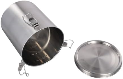 Feegow Kahve Çekirdekleri, Çay, Şeker, Un, Büyük Kapasiteli Mühürlü Mutfak Kabı (1600ml) için Valfli Paslanmaz Çelik Hava Geçirmez Gıda Saklama Kabı - Görsel 6