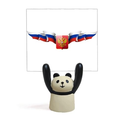 Porte-mémo russe panda en bois pour ranger vos notes de bureau