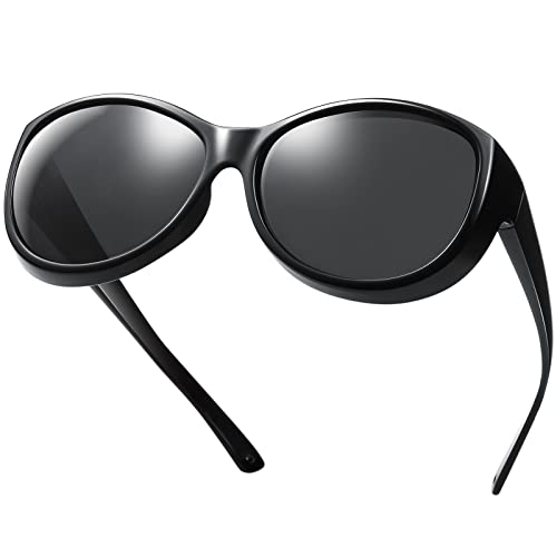Image of Br'Guras Polarized Oversized Fit over Sunglasses Wear over Glasses for Women Men Driving Riding