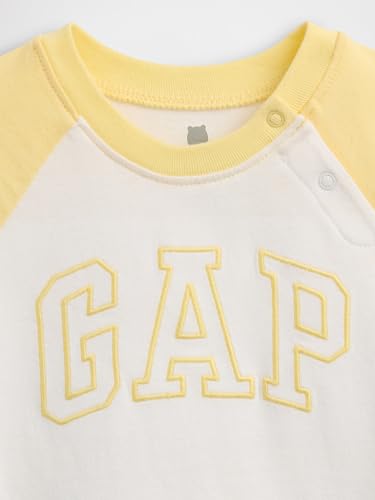 Image of GAP Baby Short Sleeve Raglan Logo Bodysuit