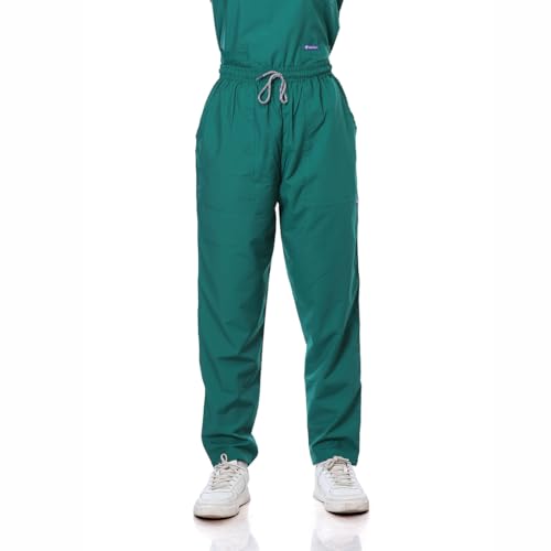 Image of Women's 5-Pocket Scrub Suit | Set of Top & Pant | Half Sleeves | Mandarin Collar | Breathable Polyviscose Fabric | Comfortable | Durable | Uniform for Doctors Nurse & Dentist DG 2XL