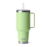 YETI Rambler 42 oz Tumbler with Handle and Straw Lid, Travel Mug Water Tumbler, Vacuum Insulated Cup with Handle, Stainless Steel, Key Lime