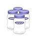Botellas de Almacenamiento de Leche Materna de Lansinoh para recoger y guardar la leche materna de forma fácil y segura, 160 ml / 4 uds