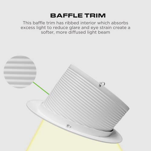 Four-Bros Lighting 6 Inch Slope Can Light Trim, Sloped Ceiling Recessed Lighting thumb #1