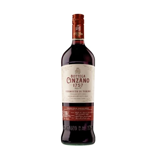 CINZANO - Vermouth Bottega 1757 Rosso 1 L, Vermut Rojo Premium, para Aperitivo, Sabor Dulce, Fragante, Pleno y Armonioso, Vermut Torino, Color Marrón Rojizo con Reflejos Ámbar, 16% Vol. Alcohol