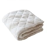 西川 敷きパッド セミダブル 冬用 メガオーロラ毛布 120×205cm ベージュ 四隅ゴム付き ダイヤキルト ハイボリューム ふわふわ あったか 洗える 敷き毛布 冬