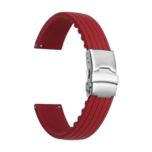 Bracelet de montre en silicone extensible FYXT 22mm mixte avec boucle déployante