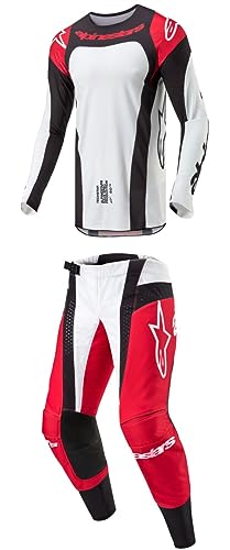 Alpinestars Techstar Ocuri Red/White/Black Moto Gear Set - Pant and Jersey Combo