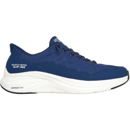 Skechers Herren Contour Foam Cozy Fit Turnschuhe, Blue Mesh/Duraleather/White Trim, 41 EU – Ansicht 5