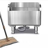 Ommercial Bodenwischer, Spüle, für Küche/Restaurant/Geschäft/Garage, Edelstahl-Mopp-Waschbecken, Bodenstehend, Mehrzweck-Mopp-Eimer, industrielle Slop-Spüle, Serviergeschirr