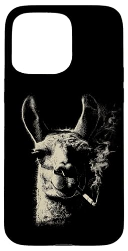 Cool Smoking Llama �ʔ��� ���g�� �_�� ���� �X�}�z�P�[�X iPhone 15 Pro Max �p