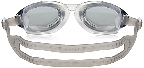 Image of I-SWIM LADIES COSTUME IS-103 ROYAL /WHITE LINES SIZE 2XL WITH GOGGLES SILICON JOINTLESS WITH BOX BLACK