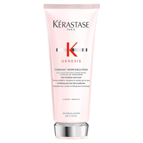 Kérastase Genesis, Fondant Renforçateur, Versterkende Anti-haaruitval Conditioner, Met Gemberwortel en Edelweiss, Voor Fijn, Verzwakt Haar, Anti-Haaruitval, 200 ml
