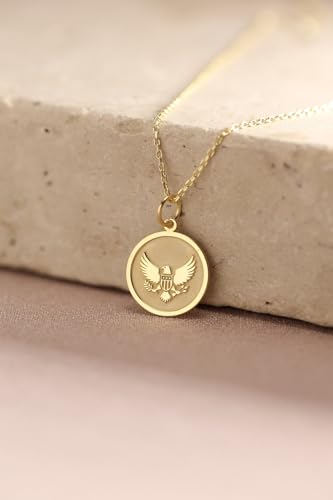 Pendentif pièce aigle LKBEADS gravé en argent le cadeau idéal - 2