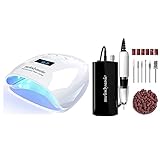 Melodysusie UV LED Nail Lamp True 54W Professional Nail Dryer for Gel Nail Polish Curing Lamp with 3...