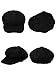 3 Pcs Women Newsboy Cap Adjustable Winter Warm Hats Visor Beret Soft Wool Fashion Vintage Hat Octagonal Cap(Dark Grey, Navy Blue, Black)