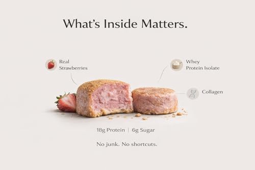 Probites Protein Bites - High Protein Snack, Low Sugar, Collagen + Whey Isolate, Healthy Dessert Alternative, 10 Pack - Strawberry Cheesecake Flavor — view 4