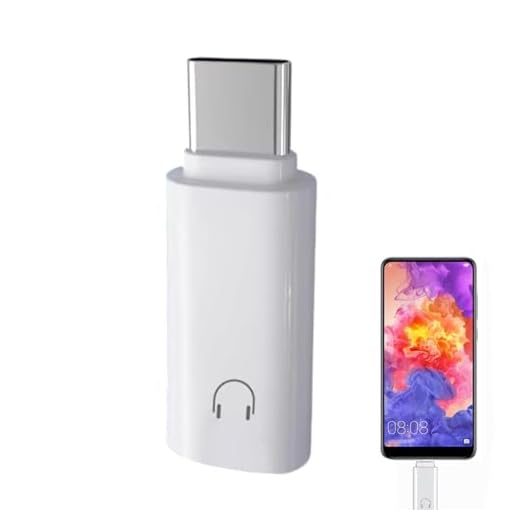 Genérico Adaptador para Auriculares: Conector Compacto Tipo C De 3,5 Mm, Convertidor De Audio, Interfaz Plug Play Que Mejora El Rendimiento del Sonido Estudio | Tabletas, Guitarras, Pianos, Disp