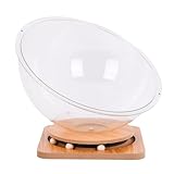 Doppy Space Capsule Cat Bed, Indoor Small Pets Kitten Sleeping Nest Pet Supplies Transparent Round Kitten House Activity Centre Bed Toy (Clear, L)