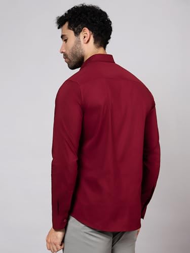 Image of Beyoung Cotton Plain Regular Fit Shirt for Men | Full Sleeve | Formal Shirt | Classic Collar Cotton